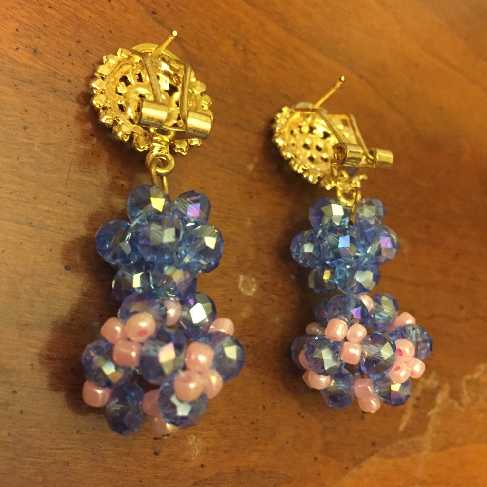 An elegant Set-baby Pink mixed with blue beads - Picture 3 of 8